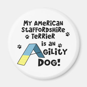 American Staffordshire Terrier Agility Dog Magnet