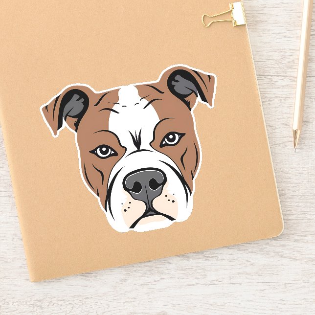 American Staffordshire Terrier Amstaff Dog Face (Notebook)