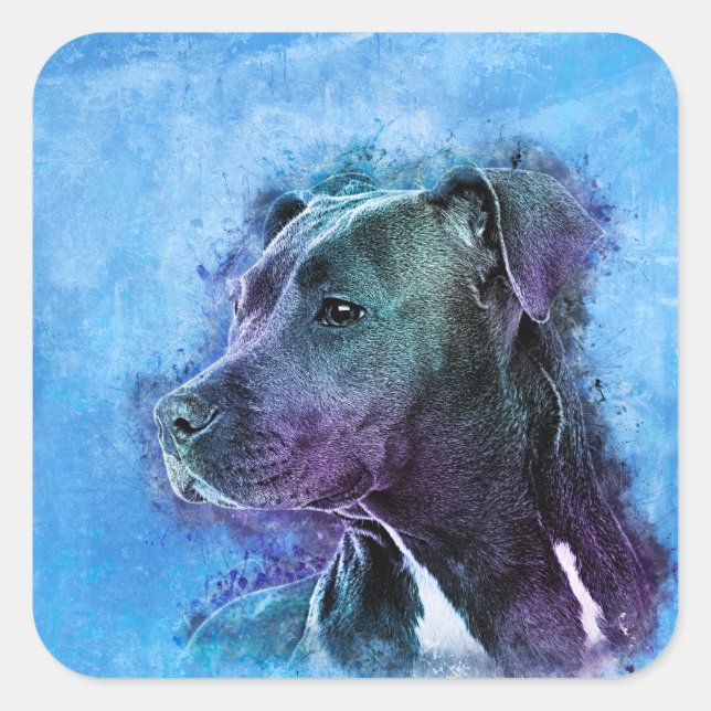 American Staffordshire Terrier - Amstaff Square Sticker (Front)