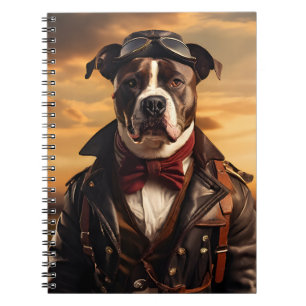 American Staffordshire Terrier Aviator Vintage Notebook
