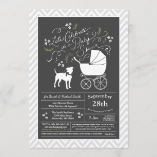 American Staffordshire Terrier Baby Shower Amstaff Invitation