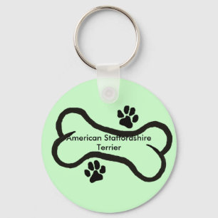 American Staffordshire Terrier Bone N Paws Key Ring