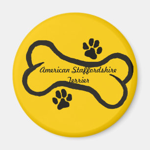 American Staffordshire Terrier Bone N Paws Magnet