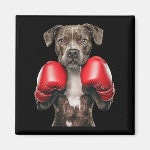 American Staffordshire Terrier Boxing  Magnet