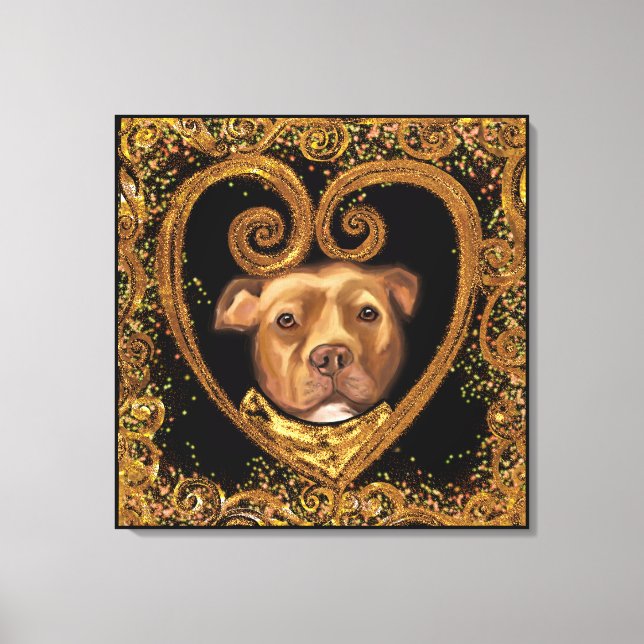 AMERICAN STAFFORDSHIRE TERRIER  CANVAS PRINT (Front)