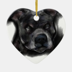 American Staffordshire Terrier Ceramic Tree Decoration