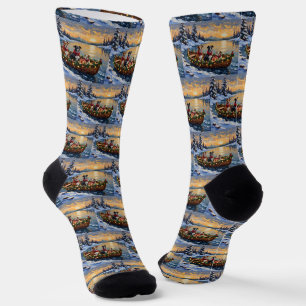 American Staffordshire Terrier Christmas Boat Socks