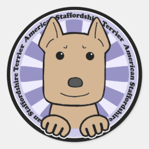 American Staffordshire Terrier Classic Round Sticker