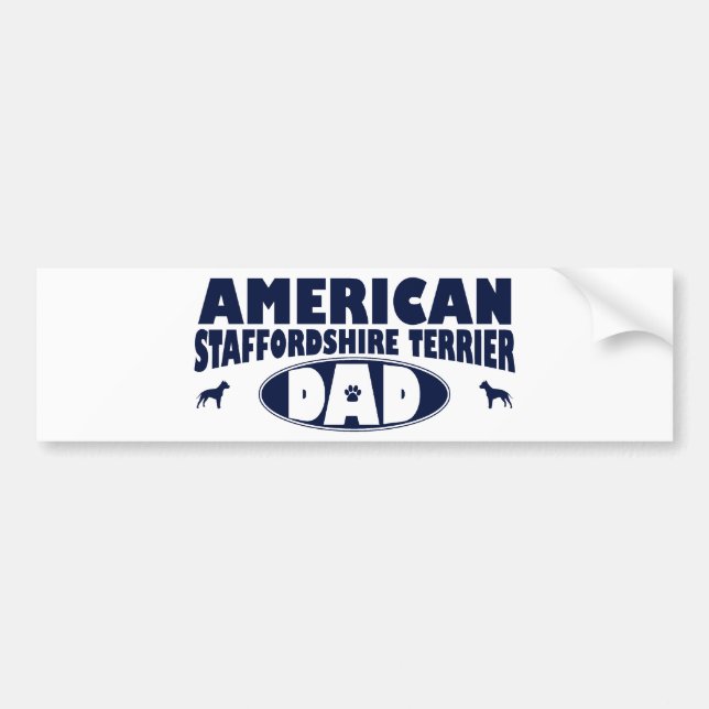 American Staffordshire Terrier Dad Bumper Sticker (Front)
