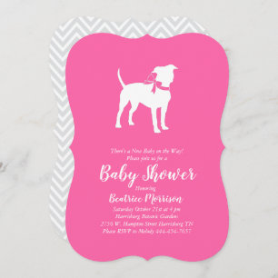 American Staffordshire Terrier Dog Baby Shower Invitation