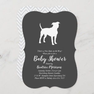 American Staffordshire Terrier Dog Baby Shower Invitation