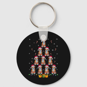 American Staffordshire Terrier Dog Santa Hat Xmas  Key Ring