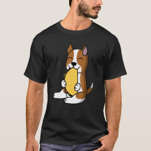 American Staffordshire Terrier Eating A Taco Dog T-Shirt