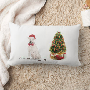 American Staffordshire Terrier Funny Christmas Dog Lumbar Cushion