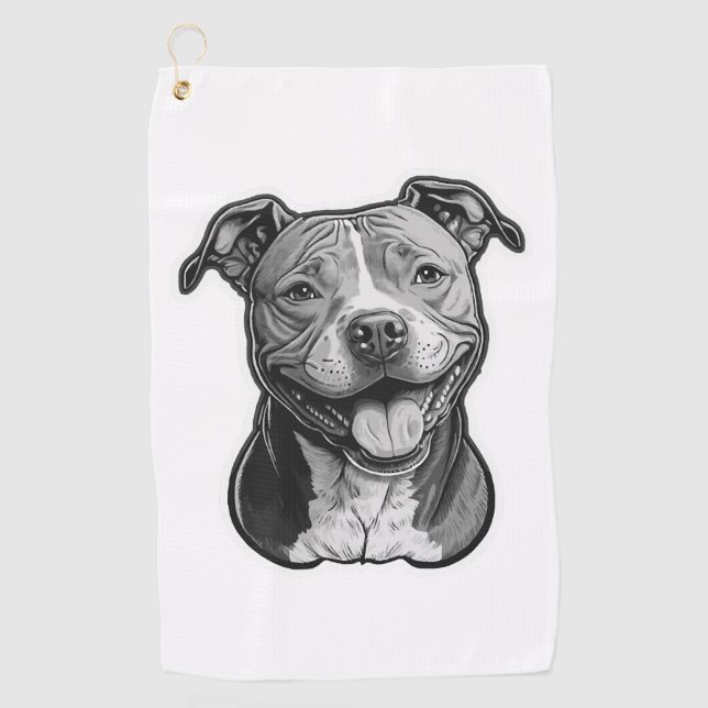 American Staffordshire Terrier Golf Towel (Front)