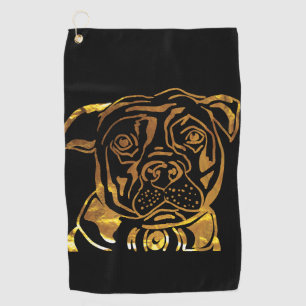 AMERICAN STAFFORDSHIRE TERRIER GOLF TOWEL