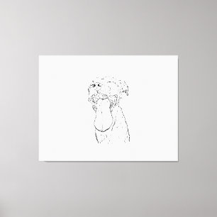 American Staffordshire Terrier Illustration Canvas Print