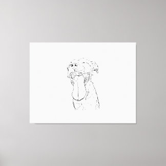 American Staffordshire Terrier Illustration Canvas Print