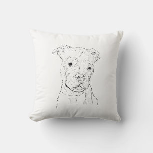 American Staffordshire Terrier Illustration Cushion