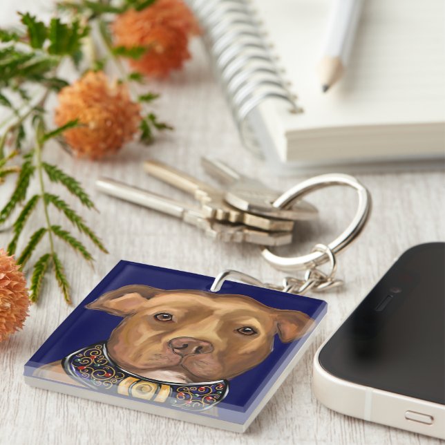 American Staffordshire Terrier  Key Ring (Front Right)