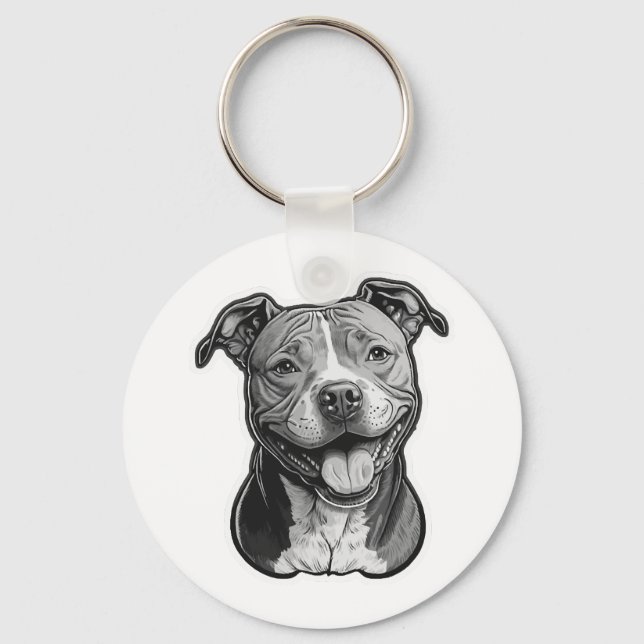 American Staffordshire Terrier Key Ring (Front)
