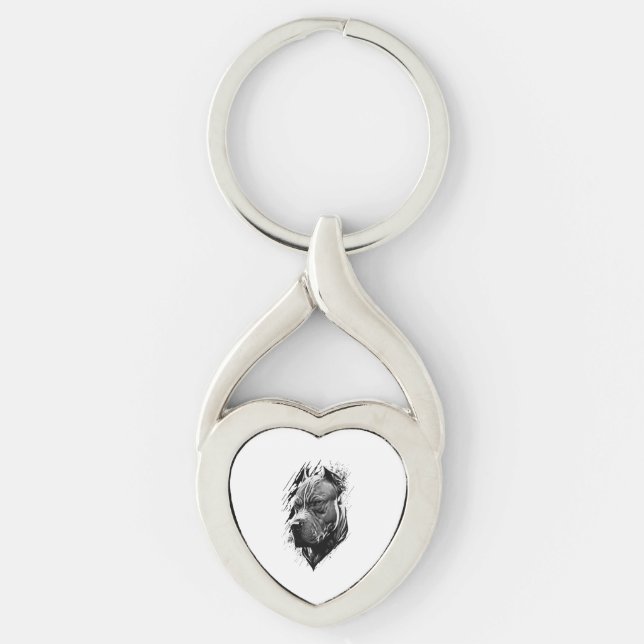 American Staffordshire Terrier  Key Ring (Front)