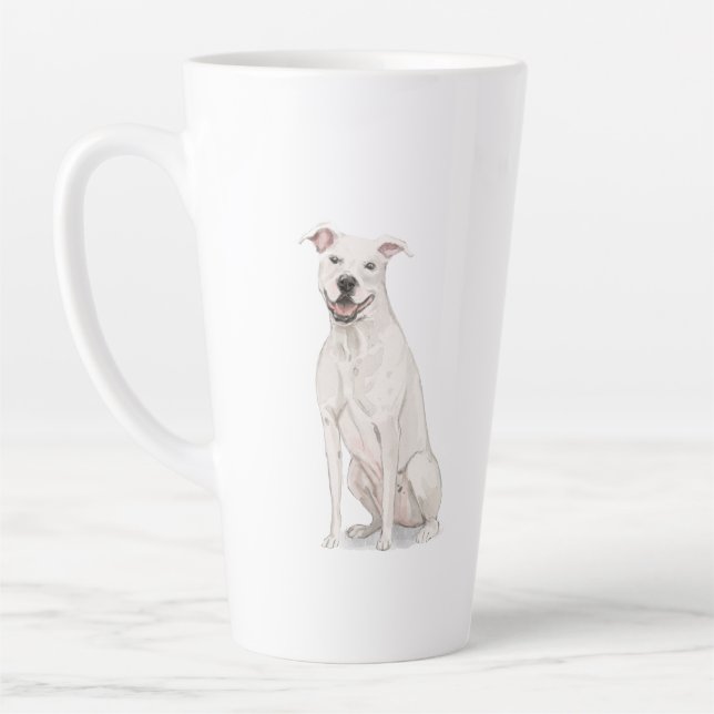 American Staffordshire Terrier Latte Mug (Left)