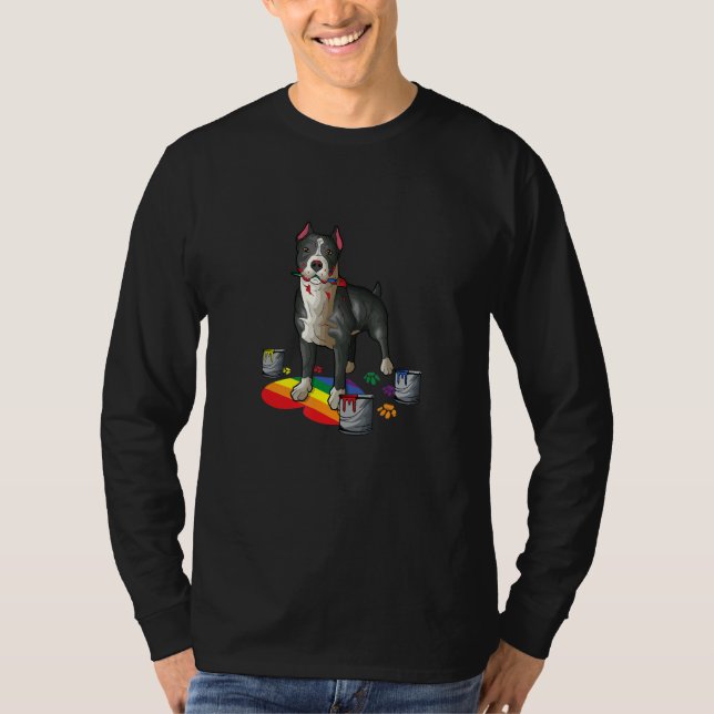 American staffordshire terrier LGBTQ amstaff T-Shirt (Front)