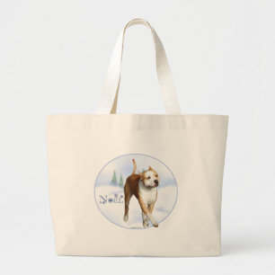American Staffordshire Terrier Noel Large Tote Bag