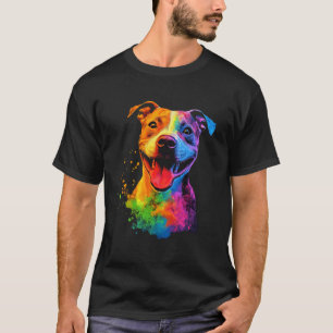 American Staffordshire Terrier Pitbull Dog Pop Art T-Shirt