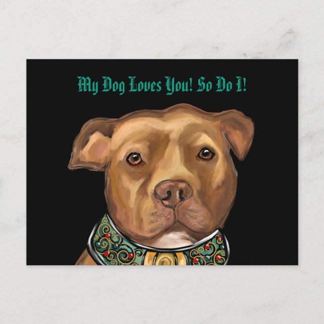 AMERICAN STAFFORDSHIRE TERRIER   POSTCARD (Front)