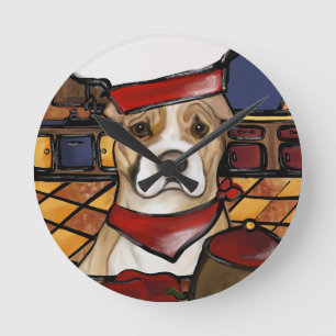 AMERICAN STAFFORDSHIRE TERRIER          ROUND CLOCK