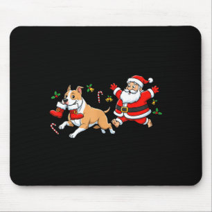 American Staffordshire Terrier Santa Claus Boots C Mouse Pad