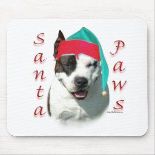American Staffordshire Terrier Santa Paws Mouse Pad