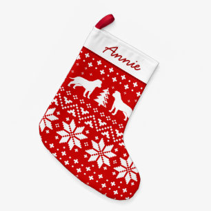 American Staffordshire Terrier Silhouettes AmStaff Small Christmas Stocking