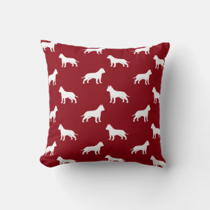 American Staffordshire Terrier Silhouettes Pattern Cushion