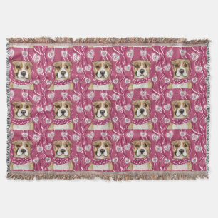 AMERICAN STAFFORDSHIRE TERRIER THROW BLANKET