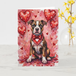 American Staffordshire Terrier Valentine Dog Card