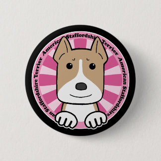 American Stafforshire Terrier 6 Cm Round Badge