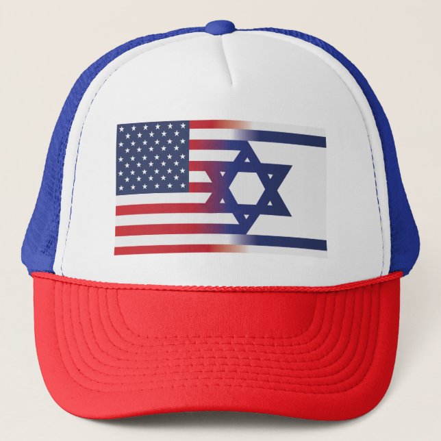 American Stand With Israel flag Trucker Hat (Front)