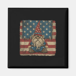 American Star Stripes 4th Of July Shirt Gnome Wome Magnet