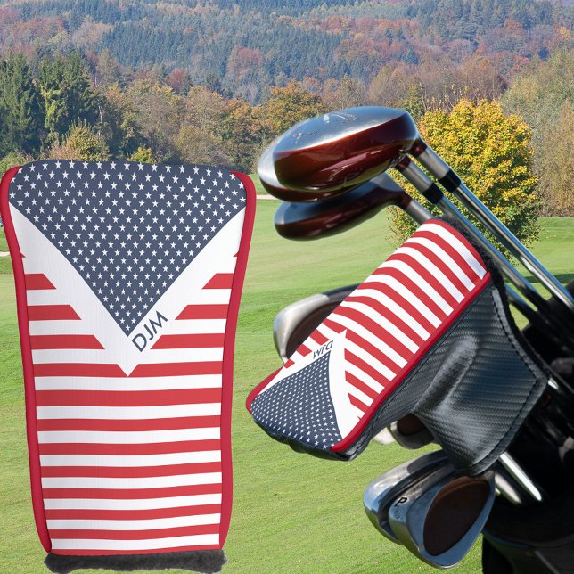 American Stars and Stripes Red White Blue Putter Golf Head Cover (Creator Uploaded)