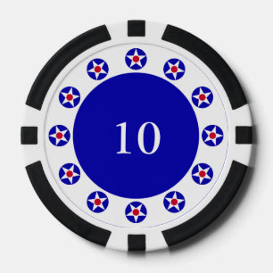 American Stars Blue 2 Poker Chips