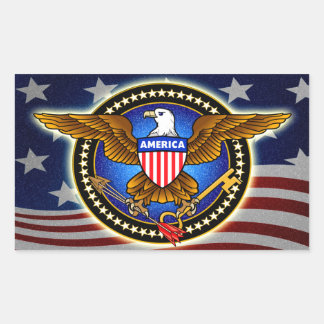 American Stars Rectangular Sticker