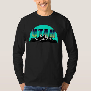 American State Utah Sun Moon Mountain Nature Hikin T-Shirt