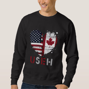 American States Canada Flags USA Canadian Roots Pa Sweatshirt
