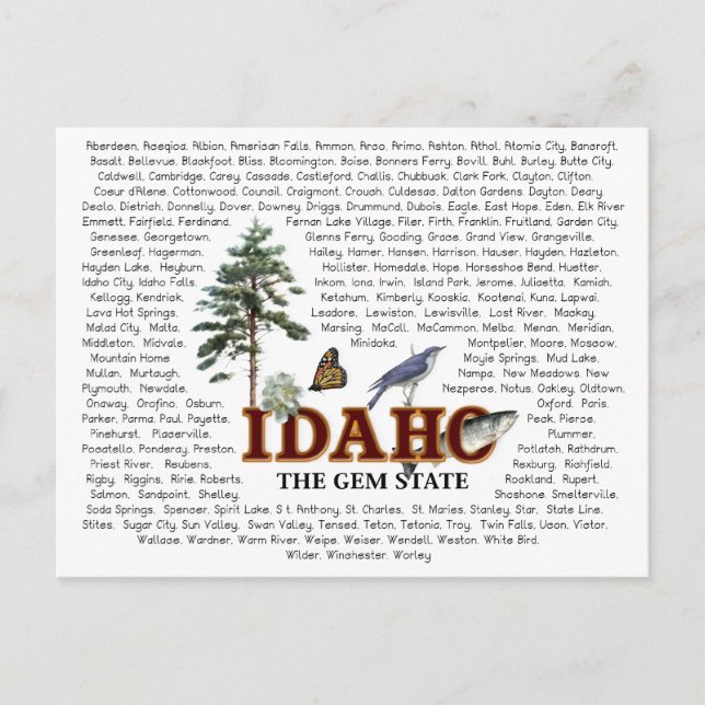 American States  -  Idaho Post Card (Front)