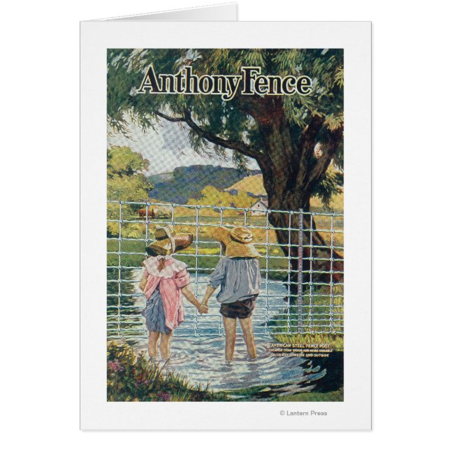 American Steel & Wire Co Fence Pond and Kids (Front)