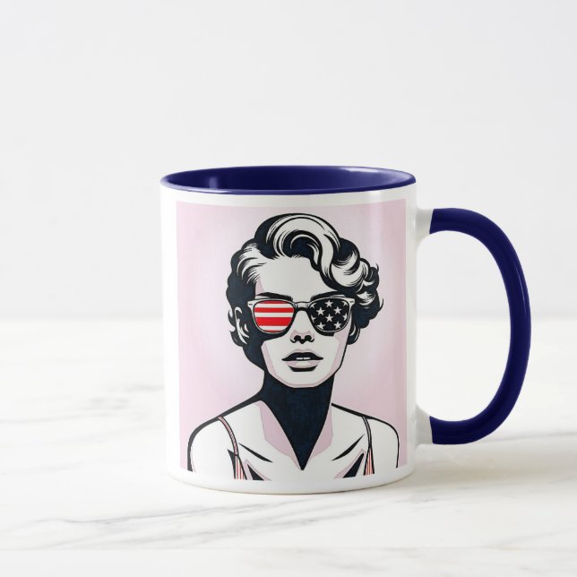 American-style woman. mug (Right)