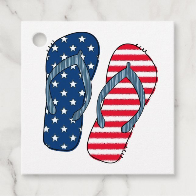 American Summer Beach Graduation Favour Tags (Front)